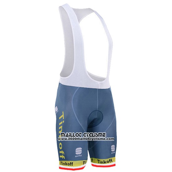 2016 Maillot Ciclismo Tinkoff Rouge et Lider Blanc Manches Courtes et Cuissard